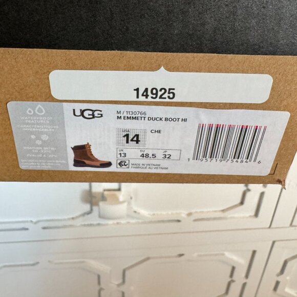 Ugg Men's Emmette Hi Duck Boot 1130766 Size 14 New - Picture 3 of 13